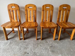 PRODÁM ŽIDLE 4 KS-MASIVNÍ BOROVICE - 2