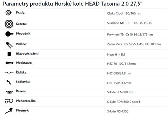 kolo HEAD TACOMA 27,5 - 2