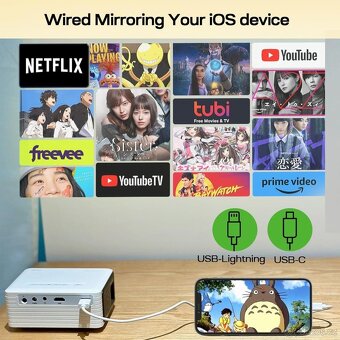 YOTON Y3 Mini Projektor 1080P, 15000L rozbalený - 2