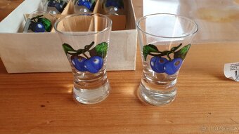 Sada 6 panáků švestka, nové - 2