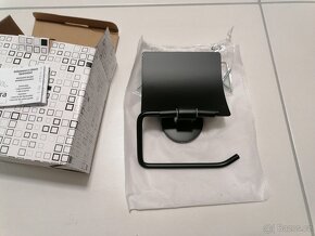 Držák na toaletní papír černý - 2