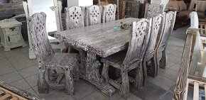 Drevený stôl 160×80 + 6 kus.stoličkov - 2