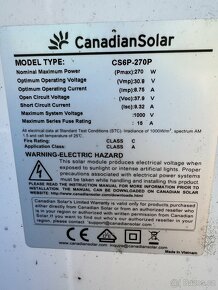 Fve panely canadian solar 270 w - 2