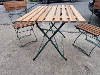 Zahradní Set Kov Dřevo Komplet 70x97 výška 73 cm - 2