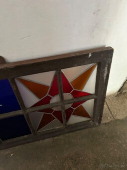 Starožitná vitráž 135 x 79 cm - 2