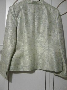 Luxusní společenské sako s květinovým motivem, vel.50 - 2
