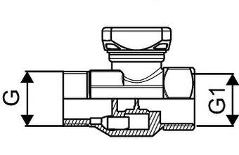 Uponor Vario regulační kulový ventil G1 - Rp1, Nový za 18% - 2