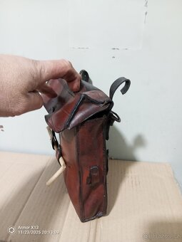 kožená brašna vhodná na motoveterana Jawa, ČZ, Ogar a jine - 2