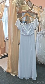 BÍLÉ SVATEBNÍ ŠATY NA POLONÉZU vel.38 - 2