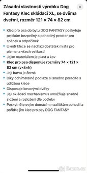 skládací klec pro psa do bytu - 2
