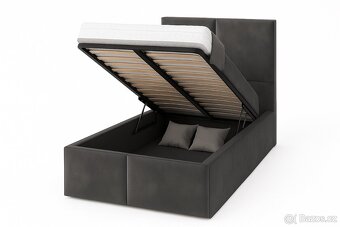 Čalouněná postel grafitová - 2