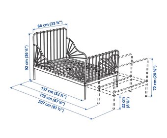 Rostoucí postel Minnen růžová - 2