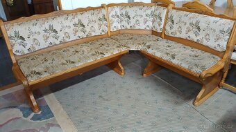 Masivní rohová lavice +1x židle - 2