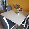 Jídelní stůl bílý - 90 cm - 2
