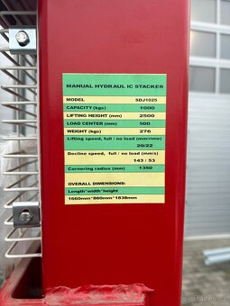 Prodám vysokozdvižný vozík paletový mechanický - 2