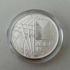 Stříbrná mince 200 Kč 2022 Dana Zátopková, Emil Zátopek bk - 2