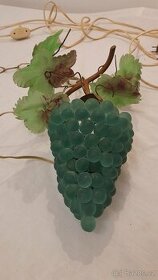 Vintage Art Nouveau Murano Czech Glass Grape Cluster Fruit - 2