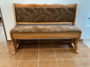 Jídelní rustikální/retro lavice s úložným prostorem - 2