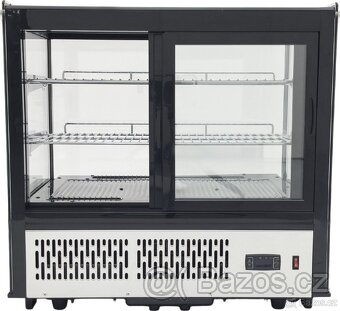 Stolní chladicí vitrína - 120L - stříbrná - 2