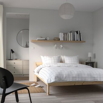 IKEA NEIDEN – rám postele z masivní borovice, 140×200 cm - 2