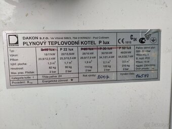 DAKON P 22 lux plynový kotel - 2
