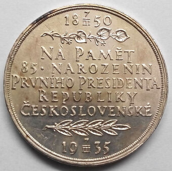 Stříbrná medaile T.G. Masaryk Československo. - 2