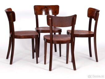 Značené jídelní židle THONET, ořechová dýha, 4 kusy. - 2