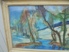 OBRAZ -AKVAREL-OLDŘICH KAREL-PARDUBICE - 2