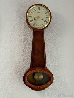 Nástěnné tvarované dřevěné hodiny W.Haid bicí půlky - 2