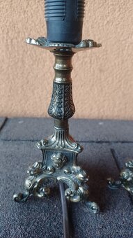 Starožitné mosazné lampičky - 2