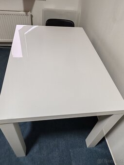 Psací stůl bílý lesk - 2