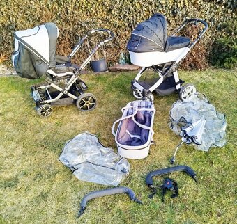 Kočárek kombinovaný, hluboký, golfky - 2