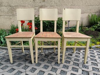 Starožitné kuchyňské selské židle - 30. léta - 2