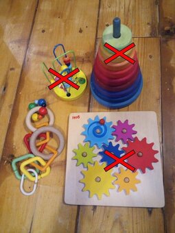 hračky, dřevěné, motorické, emoce pro malé děti - 2