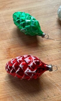 Vánoční retro ozdoby starožitné 3ks - 2