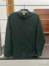 Pánská volnočasová tmavě zelená košile - 2