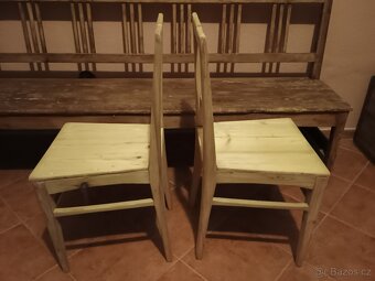 smrkové židle po renovaci - 2