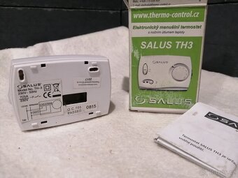 Elektronický manuální termostat.- SALUS TH3 - 2