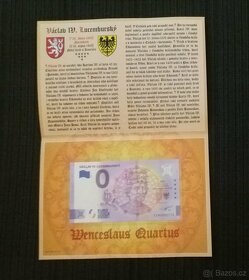 bankovky VÁCLAV IV.a KAREL IV. v UNC sběratelském stavu jako - 2