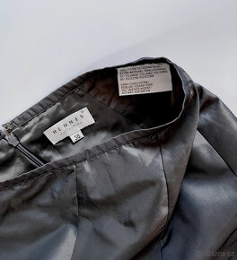Dlouhá šedá sukně, jemný šusťák H&M - ocelově šedá - 2