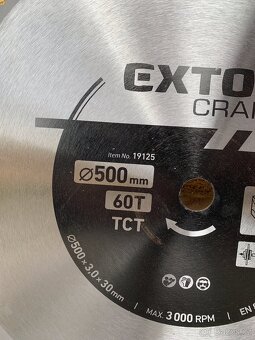 Kotouč pilový s SK plátky 500x3,0x30mm, 60T Extol - 2