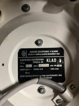 Elektrická odstředivka prádla KLAD - 2
