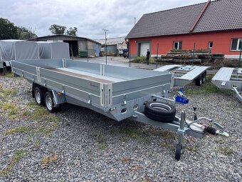 Přívěsný vozík 500x195cm, 3000kg, nájezdy, 130km/h - 2