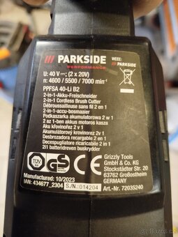 Aku křovinořez Parkside Performance - 2