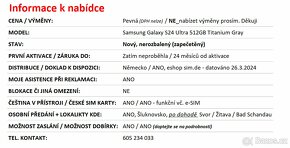 Samsung Galaxy S24 Ultra 512GB 512 GB šedý NEROZBALENÝ - 2
