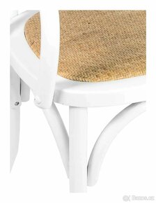 Dřevěná židle s ratanovým podsedákem - 2