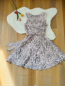 Letní leopardí šaty, vel. L - 2