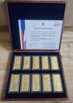 LUXUSNÍ SET - POZLACENÉ SLITKY - NEJKRÁSNĚJŠÍ BANKOVKY - 2