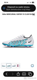 Dětské kopačky Nike Vapor vel. 37,5 - 2