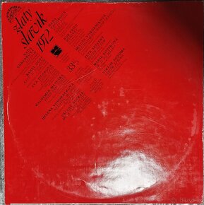 LP ZLATÝ SLAVÍK 1972 - 2